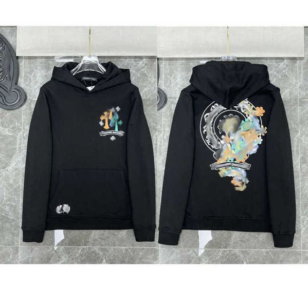 

men's fashion luxury jackets sweatshirts men women classic hoodies ch zipper hooded sweater designer cross pullover sanskrit hoodie cas, Black