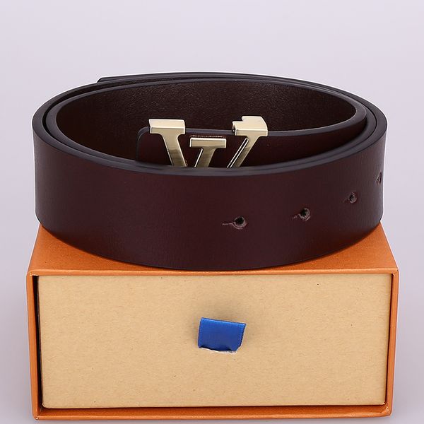 

genuine leather ladies jeans men designers belts classic fashion luxury casual letter l smooth buckle womens mens leather belt 9 color carry, Black;brown