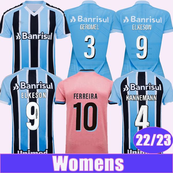 

22 23 gremio elkeson women soccer jerseys ferreira elkeson geromel kannemann diego souza home special edition football shirts, Black;yellow