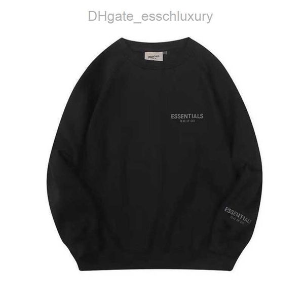 

essentials men's sweatshirts ess luxury jackets hoodies men women chest letter sweater sportswear hooded loose casual pullover couple s, Black