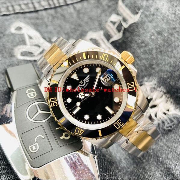 

6 style classic designer men's watch 126613 black dail 41mm ceramic bezel folding buckle 2813 automatic mechanical movement two tone go, Slivery;brown