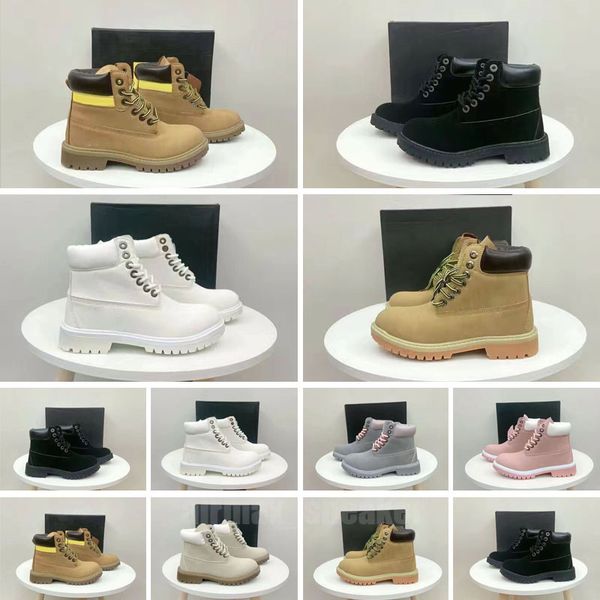 

2022 designer ankle platform land boots mens womens leather shoes winter boot for cowboy yellow red black pink hiking work motorcycle sneake