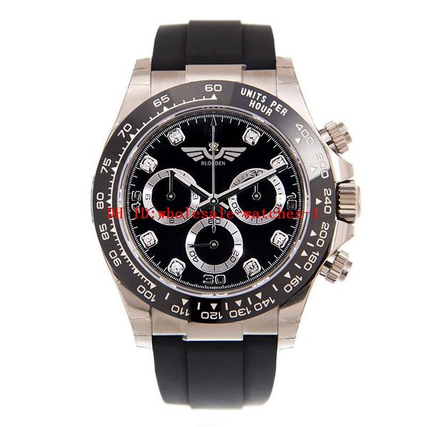 

9 style classic 40mm men's mechanical watch 116519 black dial rubber strap multi-functional 2813 automatic mechanicalmovement stainless, Slivery;brown