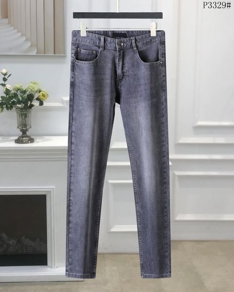 

mens designer straight leg jeans for a variety of scenarios triangular decoration new black distressed water diamond stripes size 29-40 busi, Blue
