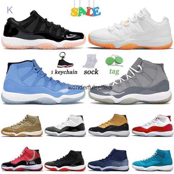 

designer shoes 11 11s mens basketball jordens 11 cherry midnight navy cool grey pure violet citrus legend blue unc bred women j11, Black;white