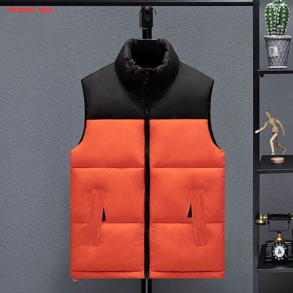 

fashion men vest coat down cotton waistcoat designs mens and women's no sleeveless jacket puffer autumn winter casual coats couples ves, Black