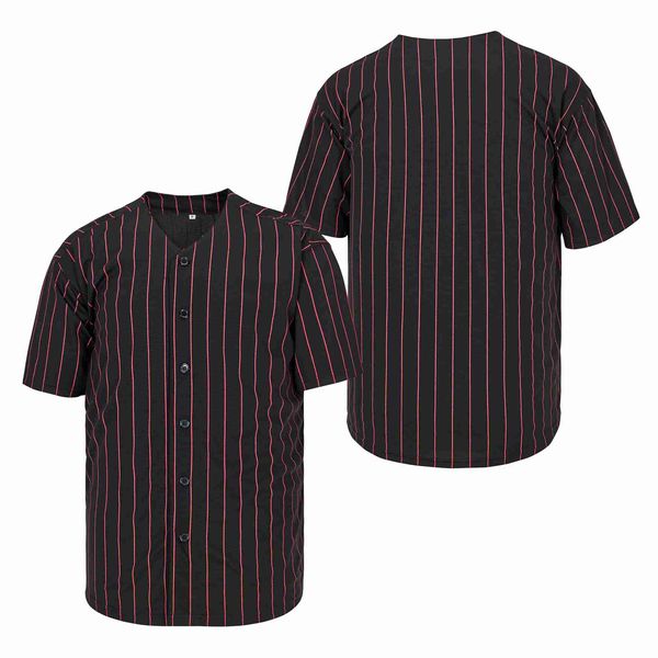

custom black/red stripe authentic baseball jersey stitching name number, Blue;black