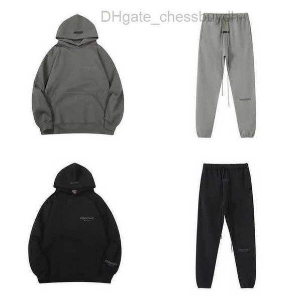 

luxury tracksuits essentials men's sweatshirts hoodies fashion letter men women sportswear pant suit hooded sweater casual pullover co, Gray