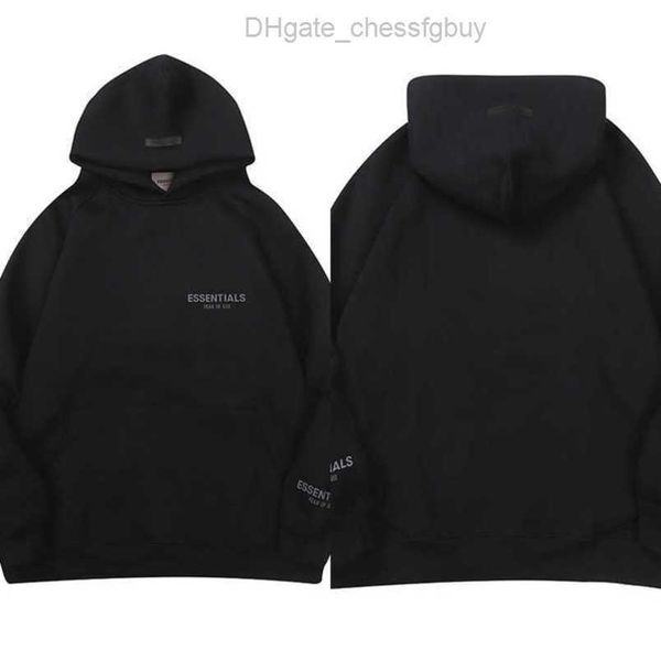 

sweatshirts essentials luxury men's jackets ess hoodies men women simple logo pullover loose hooded sweatshirt sweater casual hoodie c, Black