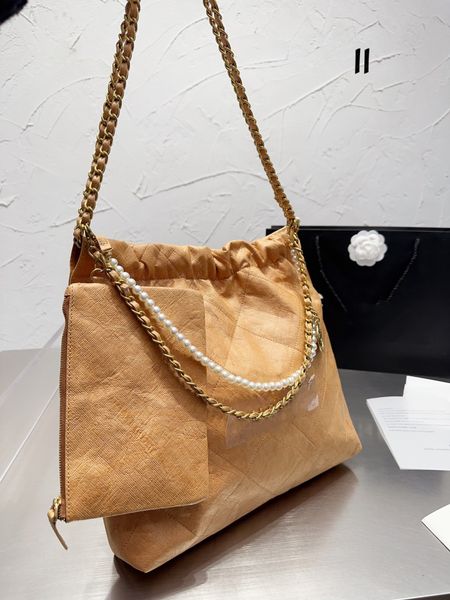 

designer custom luxury brand bag 2023 genuine leather handbag chain shopping bag garbage bag large capacity combination shoulder handbag