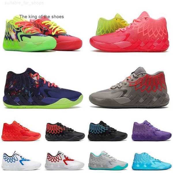 

2023lamelo shoebasketball shoes designer jump sneakers trainers galaxy rock ridge red blast city white blue lamelo ball mb01 mens big size 1, Black