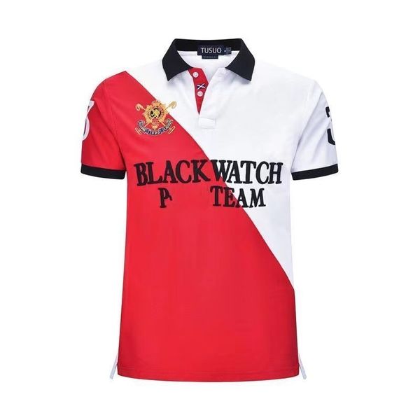 

men shirt polos men's embroidered lapel short sleeve summer 2023 high-end casual fashion 100% cotton s-5xl, White;black