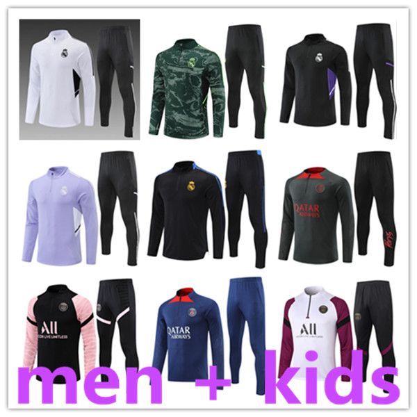 

2023 tracksuits training soccer football survetement foot chandal futbol sportswear designer tuta jerseys retro kit and kids jacket, Black