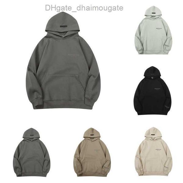 

jackets essentials luxury sweatshirts men's ess hoodies men women chest letter pullover hooded hip hop loose sweatshirt sweater casual, Black;brown