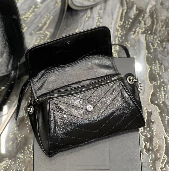 

leather chest bag waist bags fashion y brand shoulder bags crossbody handbag black wax cowhide grain wallet credit card holder men's wo
