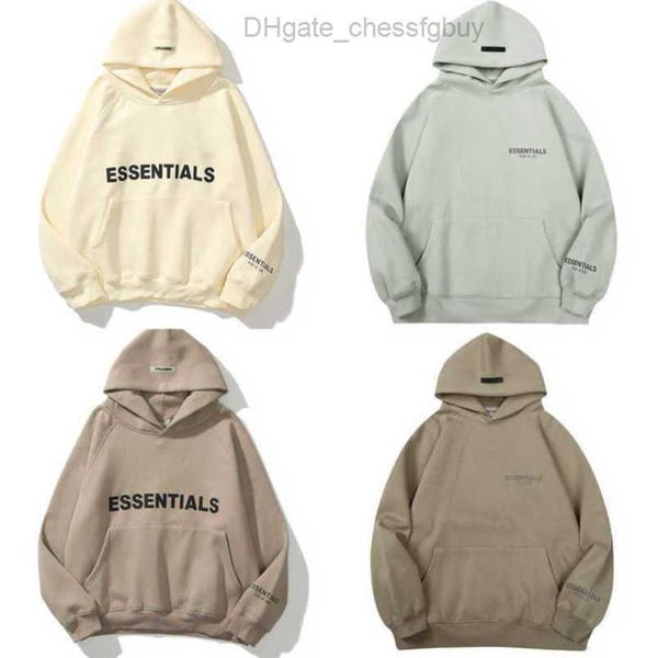 

men's sweatshirts luxury ess jackets essentials hoodies men women chest letter pullover hoodie hooded hip hop sweater casual sweatshir, Black;brown