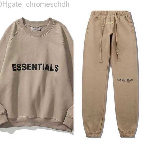 

men's tracksuits luxury essentials sweatshirts letter men women couple loose sportswear pants suit sweater hoodie casual pullover jack, Gray
