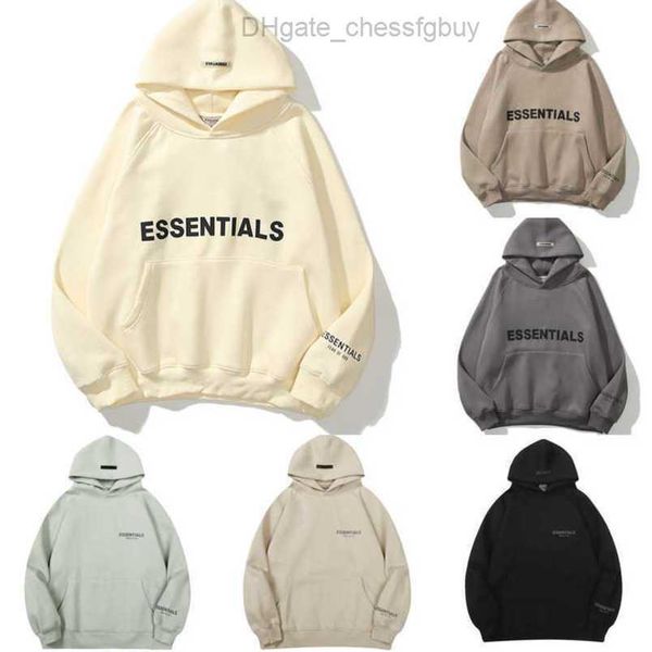 

men's luxury ess sweatshirts jackets essentials hoodies men women chest letter pullover hoodie hooded hip hop sweater casual sweatshir, Black;brown