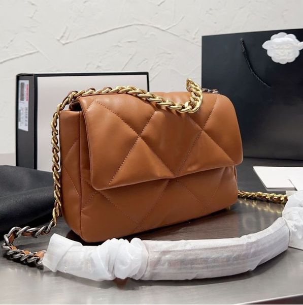

designer bag classic ringer 19 chain bag leather gold chain silver chain fashion explosion monodiagonal shoulder bag
