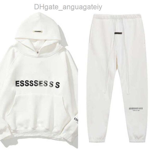 

luxury men's sweatshirts fashion esstionals ential tracksuits letter hoodies men women sportswear hooded pant coat sweater pullover co, Gray