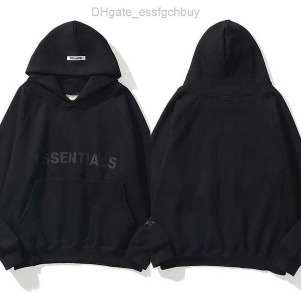 

luxury ess sweatshirts men's jackets essentials hoodies men women chest letter pullover hoodie hooded hip hop sweater casual sweatshir, Black;brown