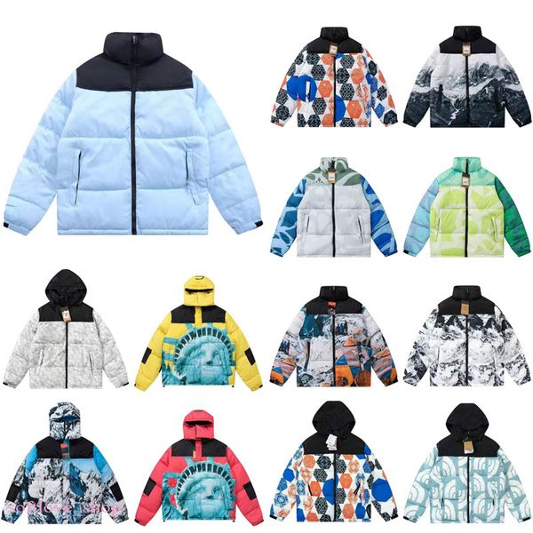 

2023 newstyle 1996 mens and womens coat the face coat double-sided white duck tide brand leisure plush thickened north down, Blue;gray