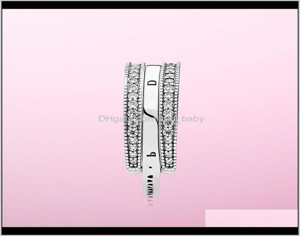 

band jewelry drop delivery 2021 925 sterling sier rings original box for pandora style women wedding gift ring sets vp9r78457718, Silver