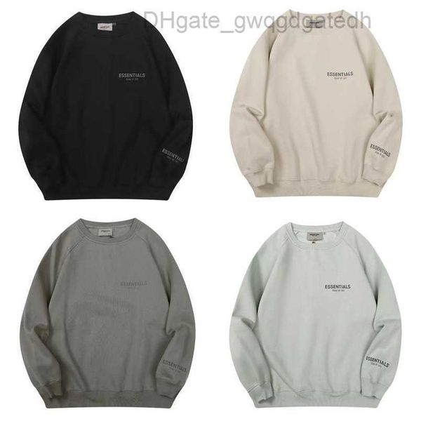 

ess essentials men's luxury sweatshirts jackets hoodies men women chest letter sweater sportswear hooded loose casual pullover couple s, Black