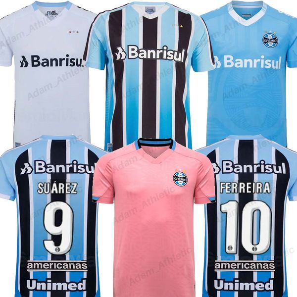 

gremio suarez soccer jerseys 2022 2023 ferreira campaz villasanti gremio outubro rosa football shirts pink special kannemann jean pyerre jer, Black;yellow