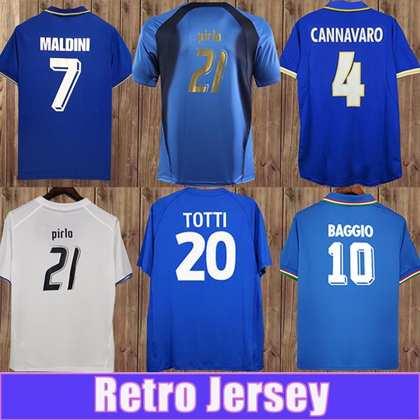 

1982 1994 r. baggio maldini retro soccer jerseys 2006 baresi ancelotti cannavaro maglia pirlo home football shirt short sleeve uniforms, Black;yellow