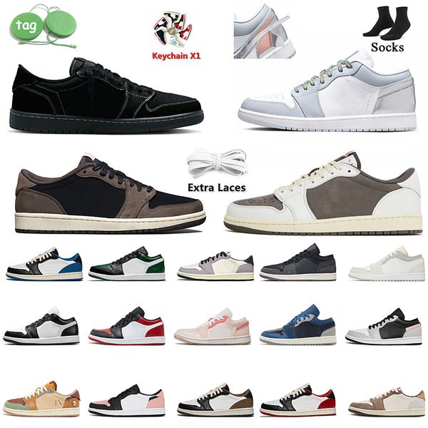 

low 1 basketball shoes jumpman retro zion williamson voodoo black phantom reverse mocha 1s men women unc inside out tear away silver outdoor