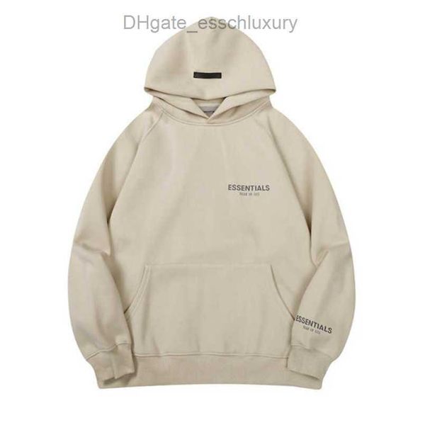 

jackets ess men's luxury sweatshirts essentials hoodies men women chest letter pullover hoodie hooded hip hop sweater casual sweatshir, Black