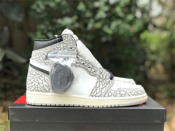 

authentic 1 high og white cement outdoor shoes men women true blue lost and found grey muslin black mid university blue sports sneakers with