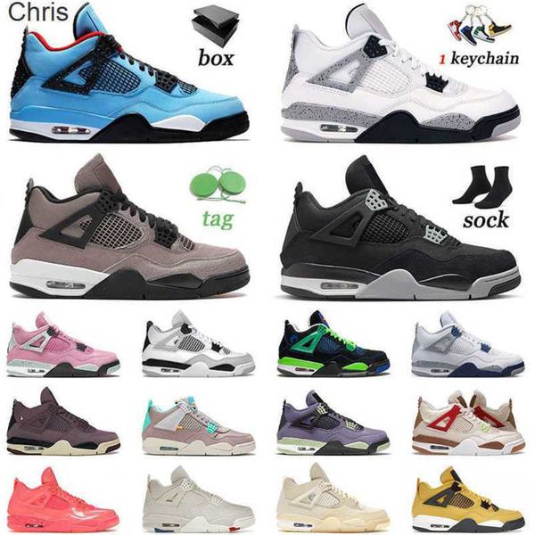 

retro classic 4 4s iv basketball shoes jumpman cactus taupe haze black canvas what the raptors pure money j4 sneakers trainers ra2a, Black;white