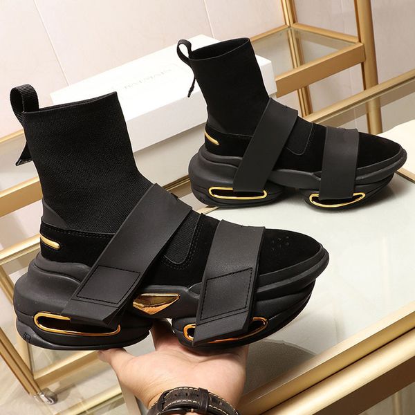 

casual shoes 2021ss shoe autumn and winter heavy metal men sneaker male star fashion casual shoes mens socks double non-slip soles 35-45 top, Black