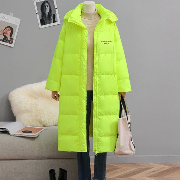 

women's down parkas fashion solid warm hooded jacket woman coat winter womens coats female long sleeve street outfits 230107, Black