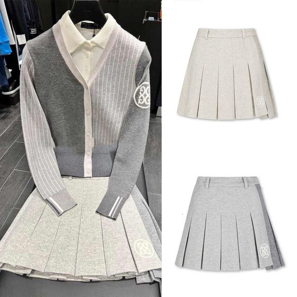 

golf sets skirt women s 22 autumn and winter thickened short fashion versatile pleated half 230107, Black