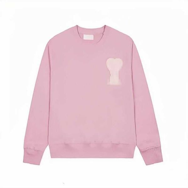 

hoodie male and female designers amis paris hooded highs quality sweater embroidered red love winter round neck jumper couple sweatshirtsptq, Black