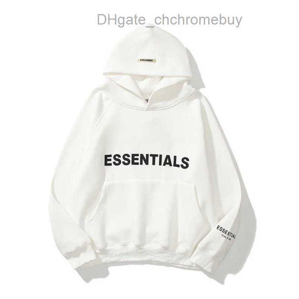 

sweatshirts essentials men's luxury jackets ess hoodies men women chest letter pullover loose hooded sweatshirt sweater casual hoodie, Black