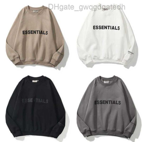 

essentials sweatshirts men's ess luxury jackets hoodies men women chest letter sweater sportswear hooded loose casual pullover couple j, Black;brown