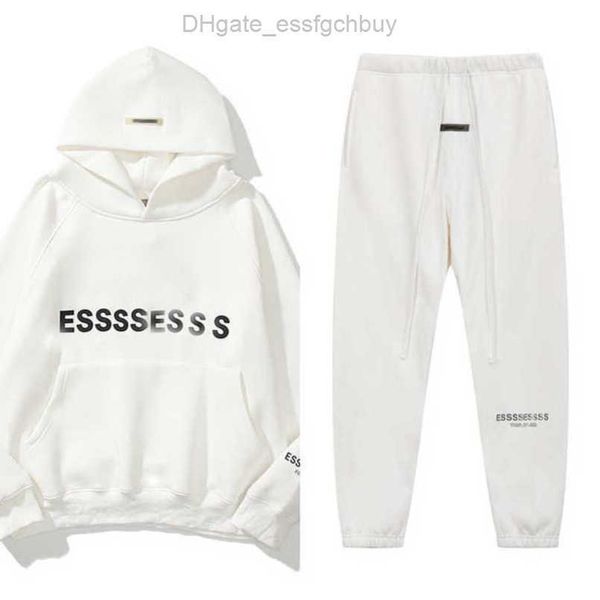 

essent fashion sweatshirts men's luxury tracksuits letter hoodies men women sportswear hooded pant coat sweater casual pullover couple, Gray