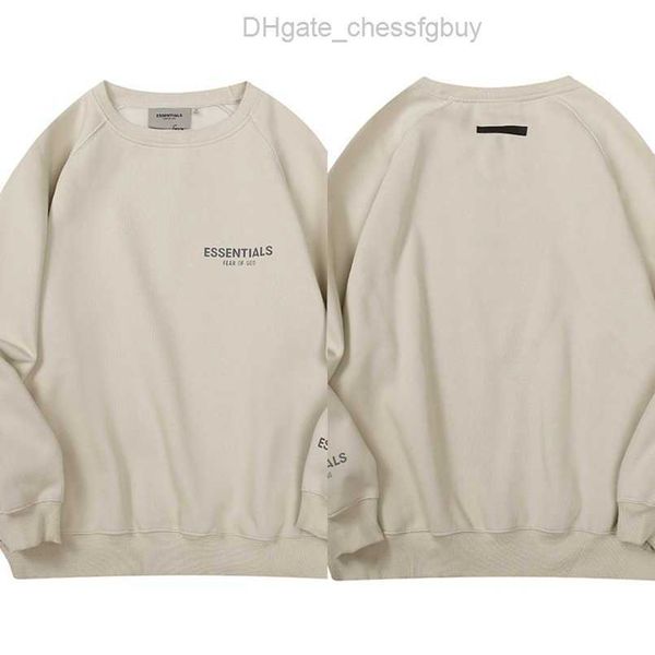 

sweatshirts men's luxury essentials ess jackets hoodies men women chest letter sweater sportswear hooded loose casual pullover couple s, Black