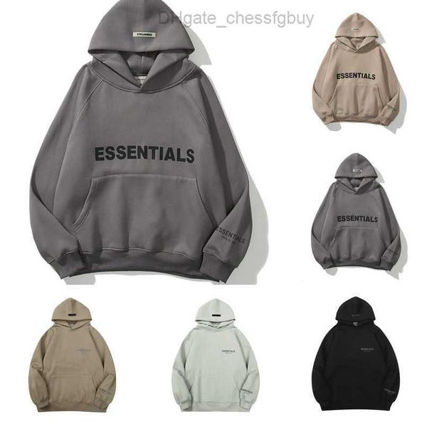

ess men's sweatshirts luxury jackets essentials hoodies men women chest letter pullover hoodie hooded hip hop sweater casual sweatshir, Black