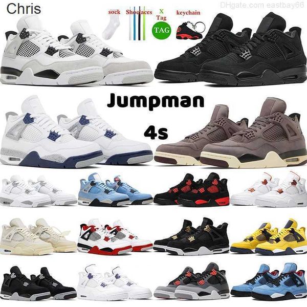 

military black 4 men basketball shoes black cat canvas jumpman 4s fire red thunder white oreo j4 dark mocha hyper royal womens mens trainers, Black;white