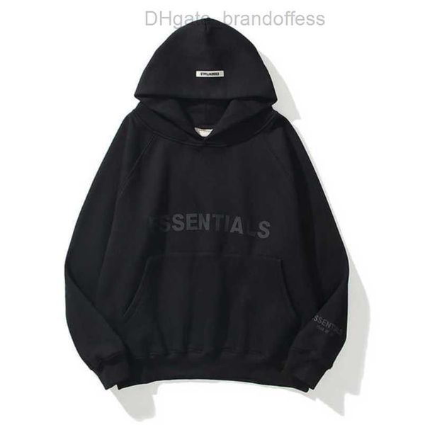 

ess sweatshirts men's luxury jackets essentials hoodies men women chest letter pullover hoodie hooded hip hop sweater casual sweatshir, Black;brown
