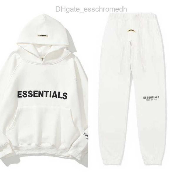 

men's luxury essentials tracksuits sweatshirts hoodies fashion letter men women sportswear pant suit hooded sweater casual pullover co, Gray