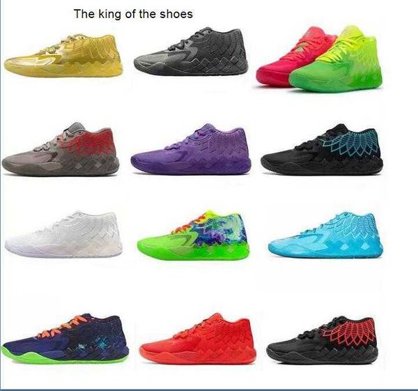 

lamelo shoe 2022 lamelo ball mb01 rick morty men basketball shoes for 2022 high sport shoe trainner sneakers, Black