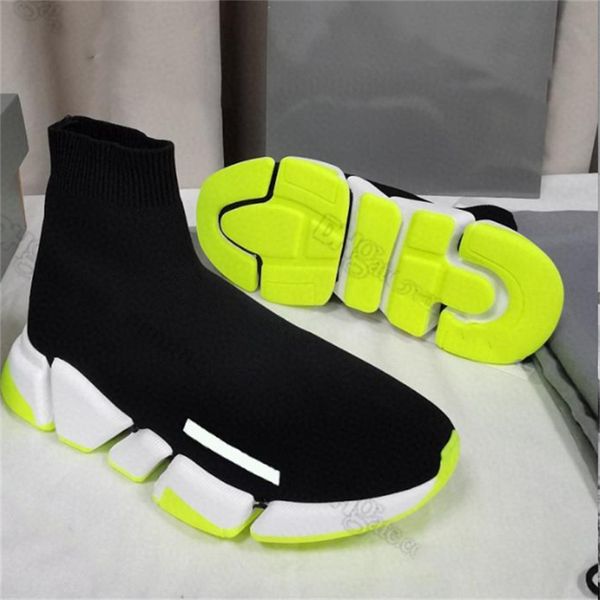 

casual shoes designer socks casual shoes platform runner sneaker sock shoe master embossed sneakers speeds booties men woman trainer b-01, Black