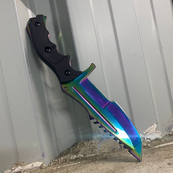 

real counter strike bowie csgo fade huntsman knife hunting camping knifes survival tactical knifess outdoor knives fixed blade fishing knife