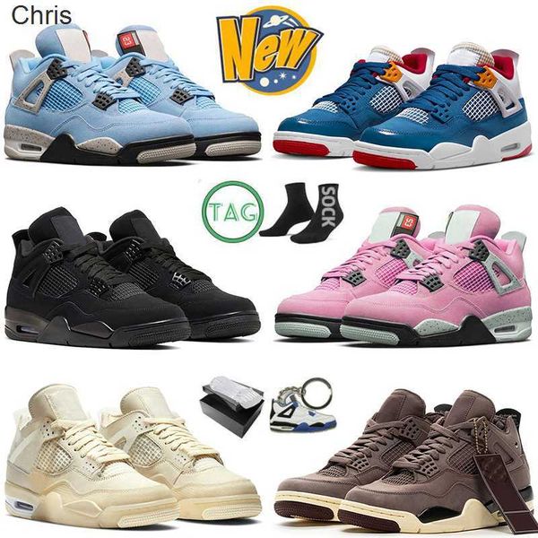

4 jumpman mens womens basketball shoes j4 messy room white sail offs military black cat 4s iv cactus jack sneakers trainers size 13 with box, Black;white